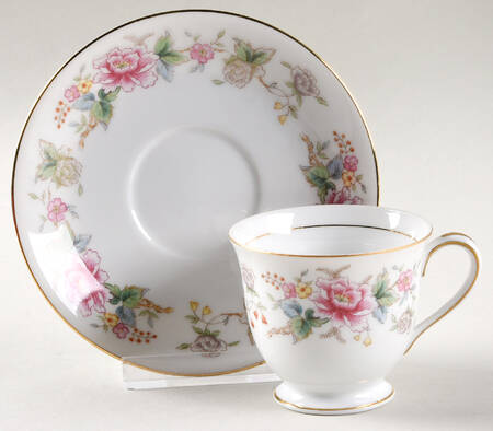 Mystery #196 Footed Demitasse Cup & Saucer Set