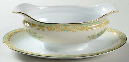 Mystery #197 Gravy Boat with Attached Underplate