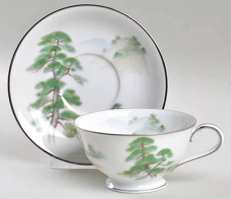 Mystery #202 Footed Cup & Saucer Set