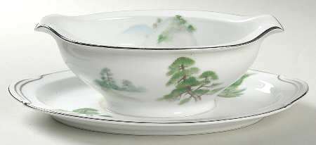 Mystery #202 Gravy Boat with Attached Underplate