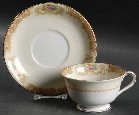 Mystery #203 Footed Cup & Saucer Set