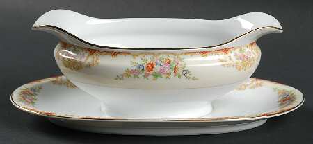 Mystery #209 Gravy Boat with Attached Underplate