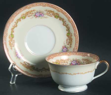 Mystery #214 Footed Cup & Saucer Set