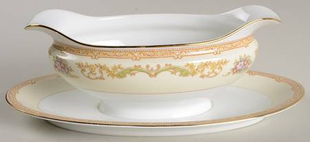 Mystery #214 Gravy Boat with Attached Underplate