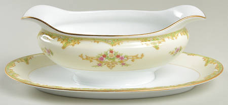 Mystery #215 Gravy Boat with Attached Underplate