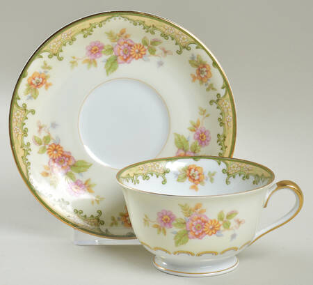 Mystery #235 Footed Cup & Saucer Set