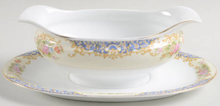 Mystery #45 Gravy Boat with Attached Underplate