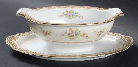Mystery #58 Gravy Boat with Attached Underplate