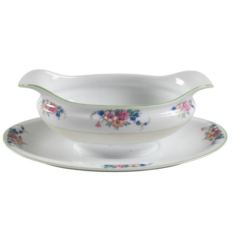 Mystery #59 Gravy Boat with Attached Underplate