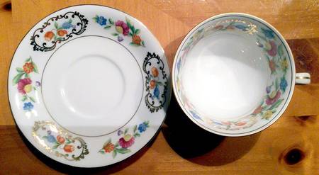 Mystery #74 Footed Cup & Saucer Set