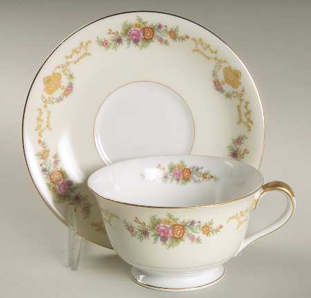Mystery #77 Footed Cup & Saucer Set