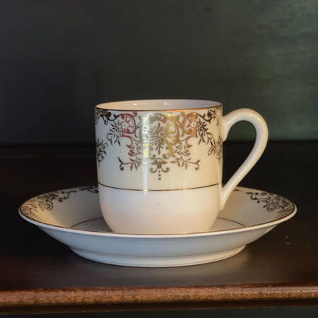 Mystery #93 Flat Demitasse Cup & Saucer Set