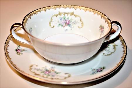 Conover Flat Cream Soup Bowl & Saucer Set