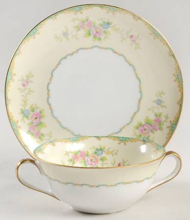 N13 Flat Cream Soup Bowl & Saucer Set