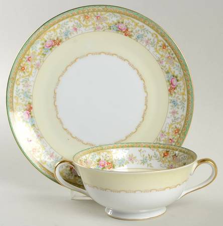 N174 Flat Cream Soup Bowl & Saucer Set