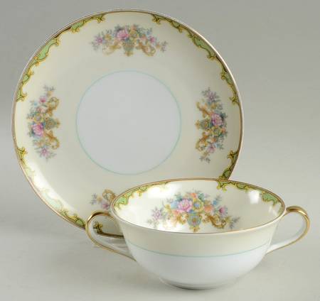 N204 Flat Cream Soup Bowl & Saucer Set