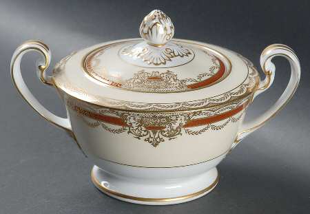 Prunella Sugar Bowl & Lid