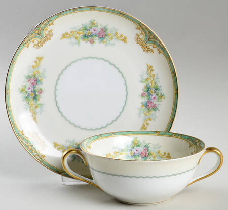 N213 Flat Cream Soup Bowl & Saucer Set