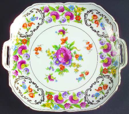 N276 Square Handled Cake Plate