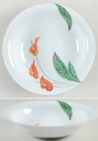 Waikiki (Gray Trim) Coupe Soup Bowl