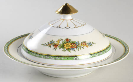 N292 Round Covered Butter with Strainer