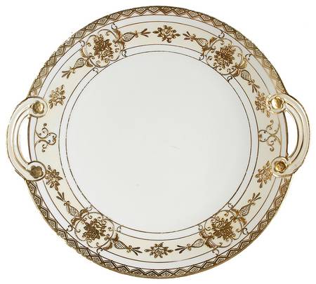 N417 Handled Cake Plate