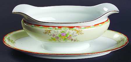N431 Gravy Boat with Attached Underplate