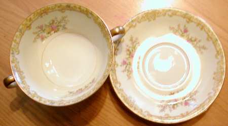 N44 Footed Cream Soup Bowl & Saucer Set