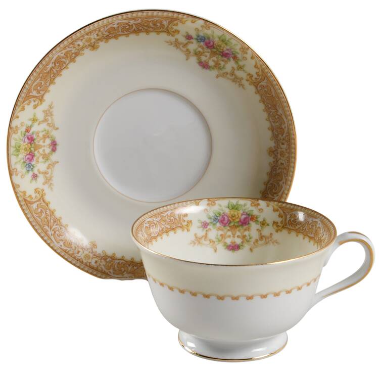 N449 Footed Cup & Saucer Set