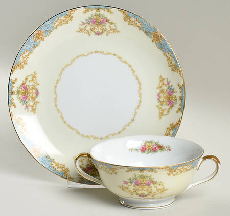 N47 Footed Cream Soup Bowl & Saucer Set