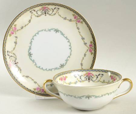 N483 Flat Cream Soup Bowl & Saucer Set