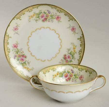 N595 Flat Cream Soup Bowl & Saucer Set