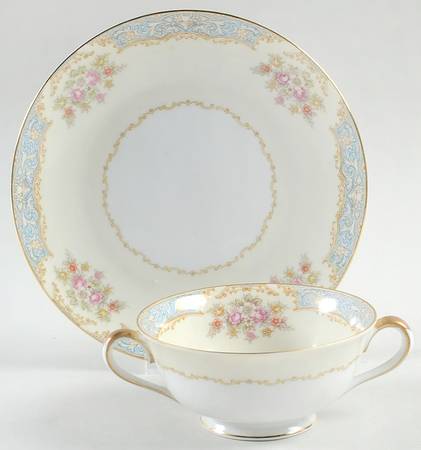 N60 Footed Cream Soup Bowl & Saucer Set