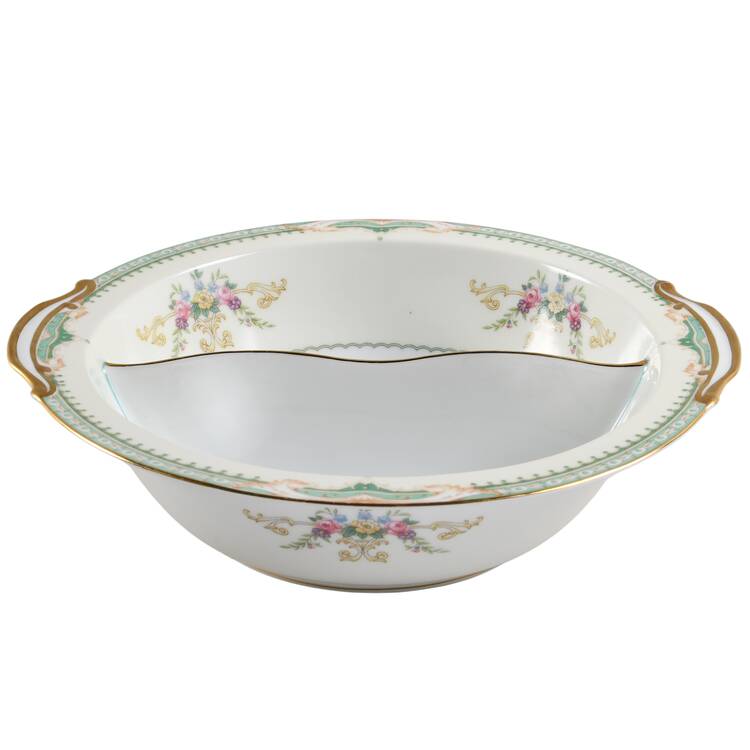 N65 10" Round Divided Vegetable Bowl
