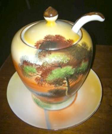 N725 Jam/Jelly & Lid w/Attached Underplate & Spoon