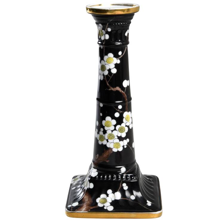 N772 Black 9" Tall Candlestick