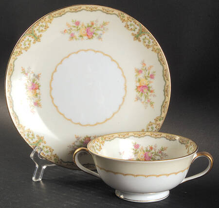N94 Footed Cream Soup Bowl & Saucer Set