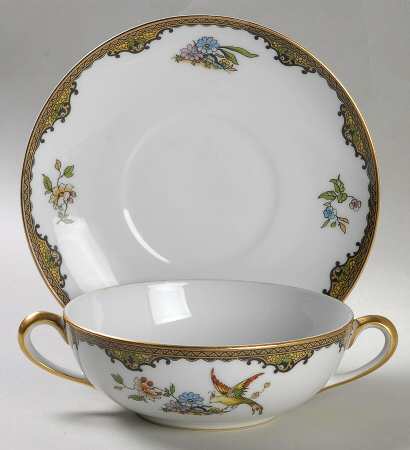 Navarre Flat Cream Soup Bowl & Saucer Set
