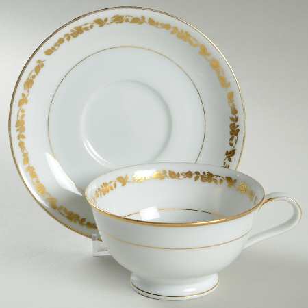 New Charm Footed Cup & Saucer Set
