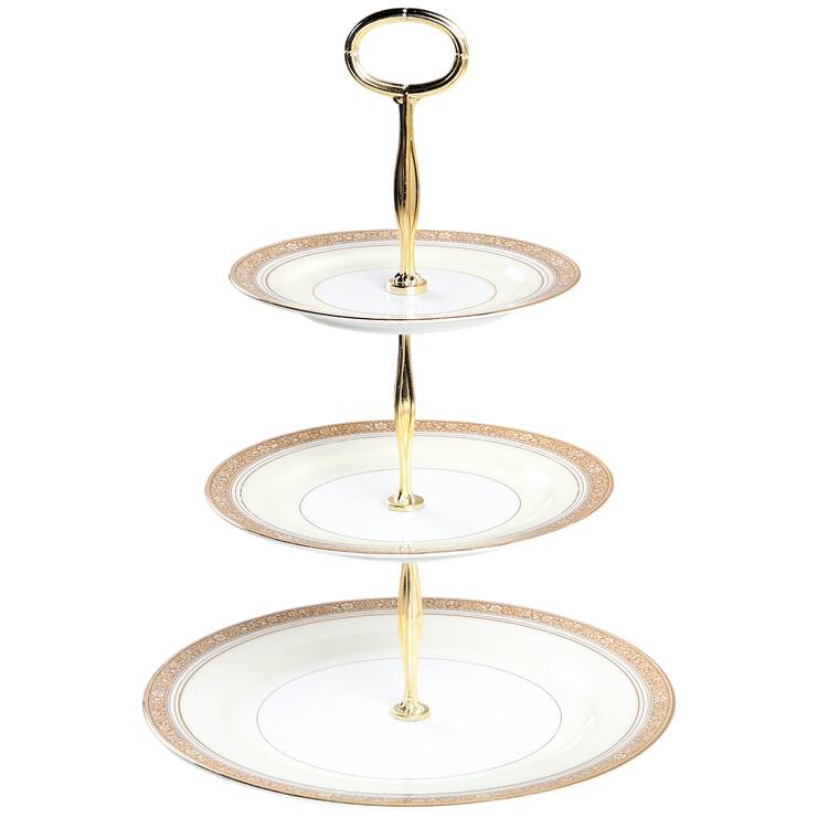 Nerrisa 13 7/8"-14 1/4" 3-Tiered Serving Tray(DP,SP,BB) HC