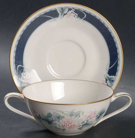 Nightsong Flat Cream Soup Bowl & Saucer Set