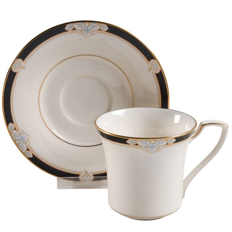 Night Jewel Flat Cup & Saucer Set