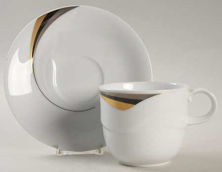 Night Life Flat Cup & Saucer Set