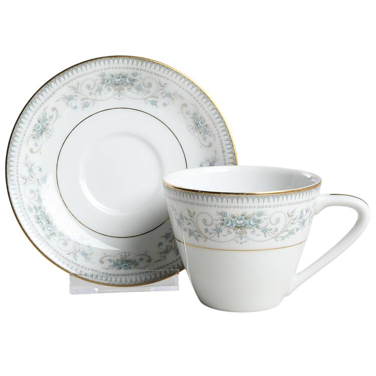 Noble Flat Demitasse Cup & Saucer Set