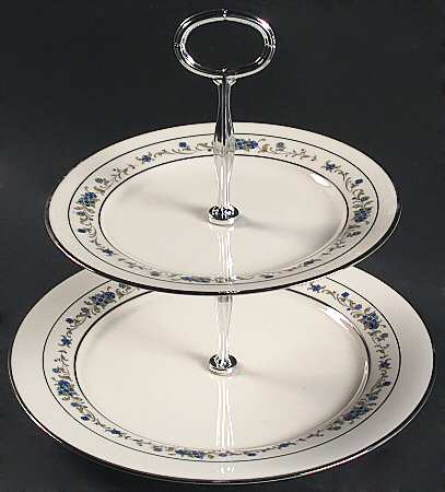 Norma 6 5/8"-10"  2 Tiered Serving Tray (Dp, Sp) HC