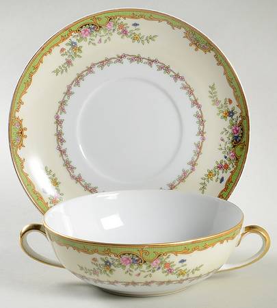 Nordich Flat Cream Soup Bowl & Saucer Set