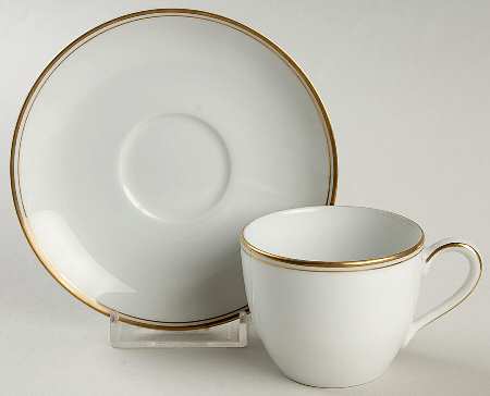 Norgold Flat Demitasse Cup & Saucer Set