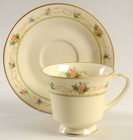 Normandy Footed Cup & Saucer Set