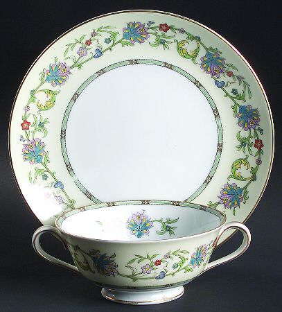 Norwich Footed Cream Soup Bowl & Saucer Set