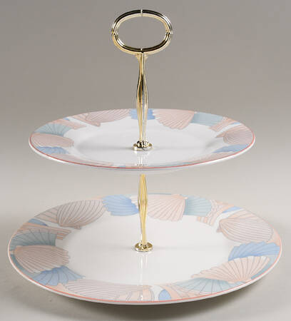 Ocean Melody 6 5/8"-10"  2 Tiered Serving Tray (Dp, Sp) HC